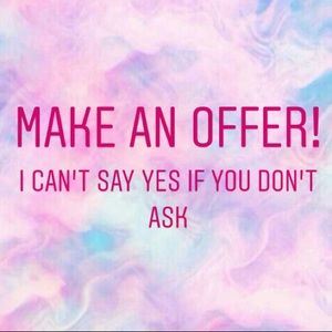 Like the item but not the price? Make me an offer!